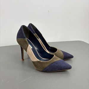 Dune London Colorblock Suede Heels